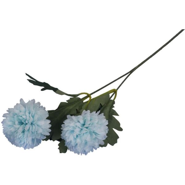 Kunstig blomst - Dobbelt hvidløgsblå, højde 54 cm