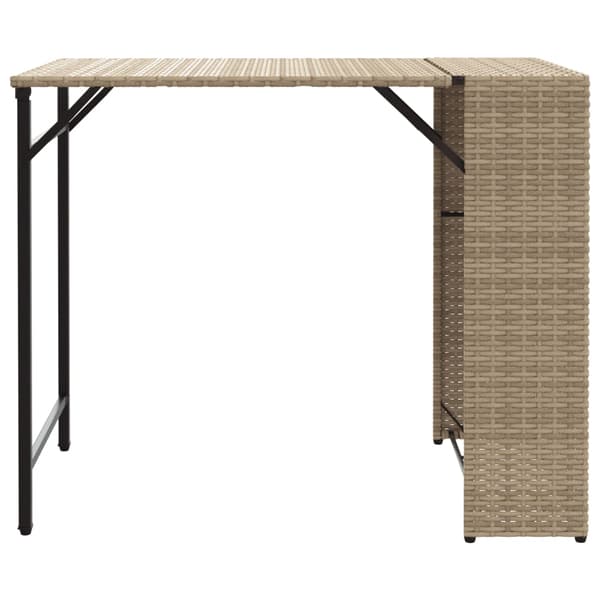 vidaXL 5-delt foldbart havemøbelsæt, beige, polyrattan