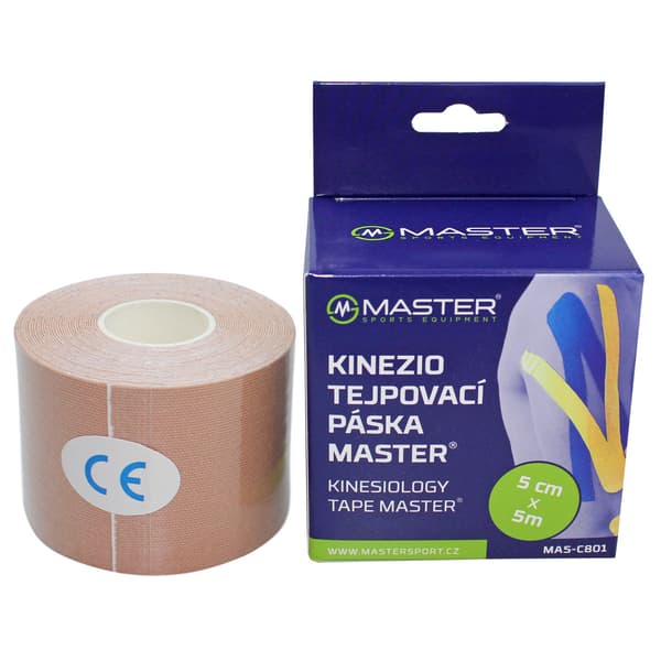 Kinesiologitejp MASTER 5 cm x 5 m - brun