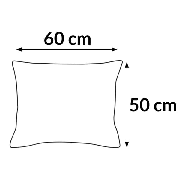 50x60 örngott i bomullssatin, askgrått, slätt