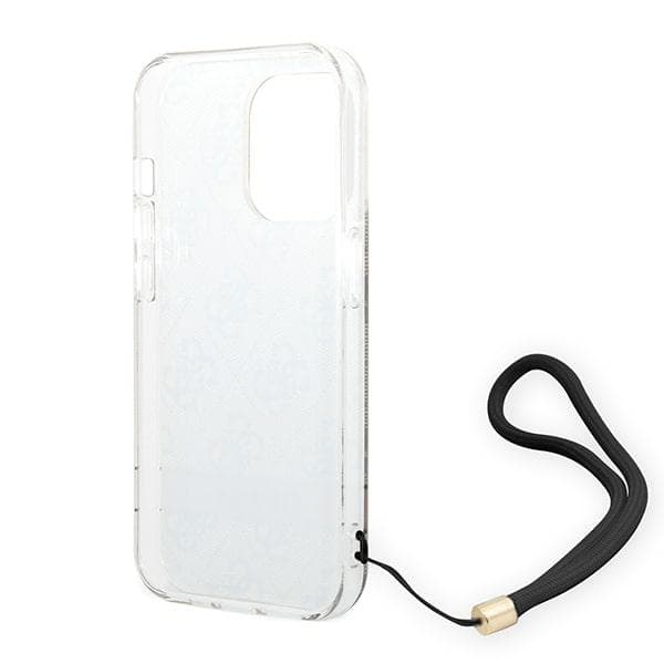 Guess 4G Print Strap-etui til iPhone 14 Pro Max, brun