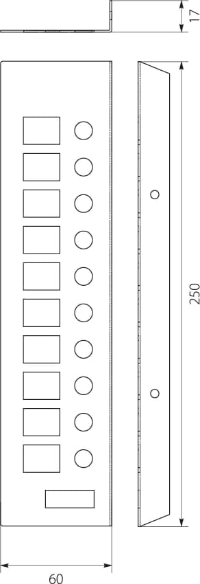 APAM multimediapanel för SRn multimediaväxlar vit