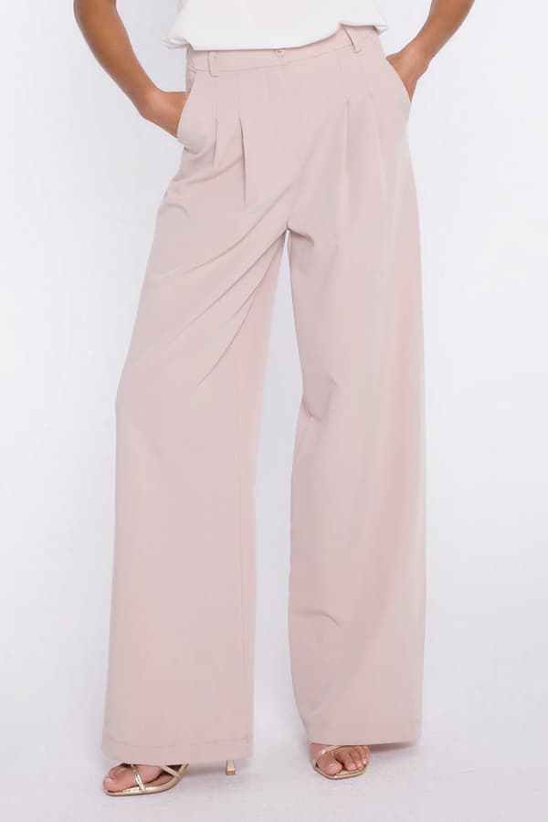 Vida byxor med veck - beige 42