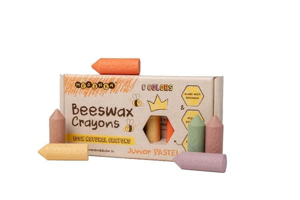 Junior bivax pastellkritor 6 färger