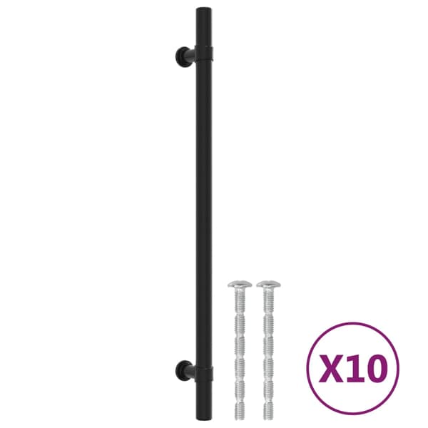 vidaXL skabsgreb 10 stk. sort 224 mm rustfrit stål