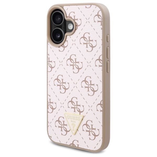 Guess New 4G Triangle-cover til iPhone 16, hvid
