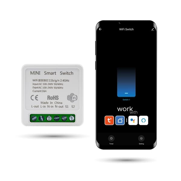 TUYA WiFi-belysningscontroller til indbygning