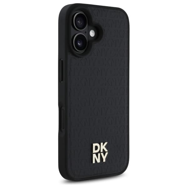 DKNY Repeat Pattern Stack Logo MagSafe-skal till iPhone 16, svart