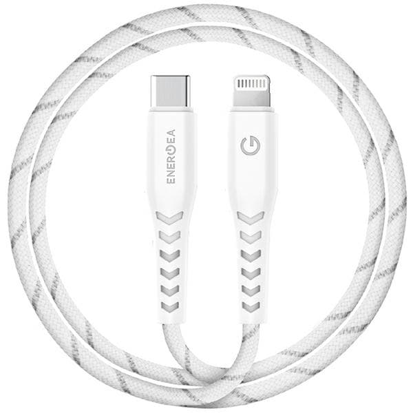 ENERGEA Nyloflex USB-C - Lightning C94 MFI-kabel 1,5m vit