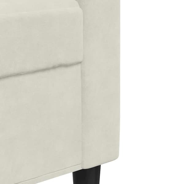 vidaXL Fåtölj, Creme, 60 cm, Klädd i sammet