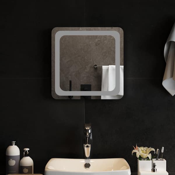 vidaXL Badrumsspegel med LED, 40x40 cm