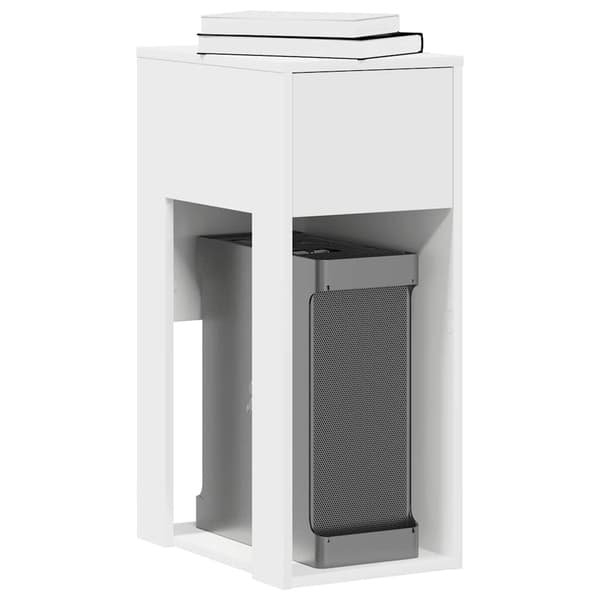 vidaXL computerstativ med skuffe hvid 30x44x74 cm