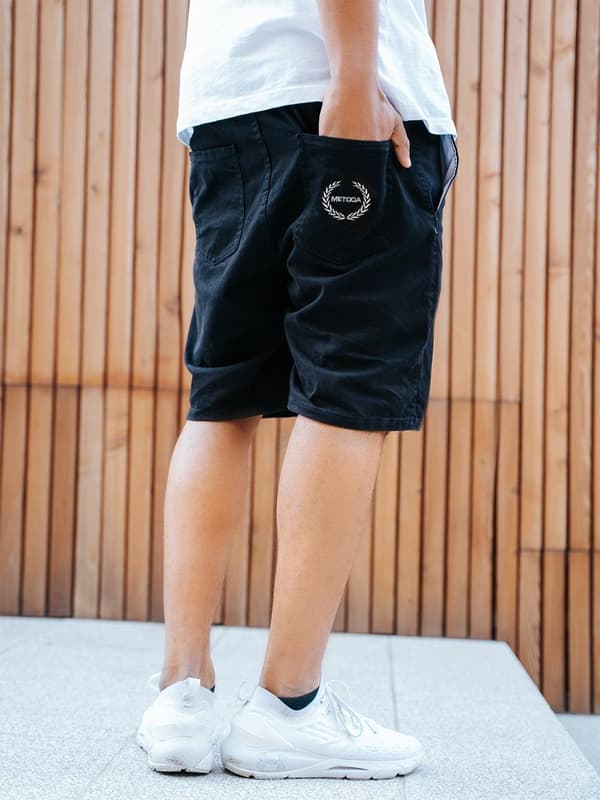 Svarta Method Sport Laurel-shorts för män