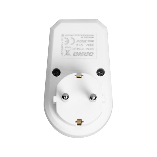 Enkelt Schuko elektrisk splitter med afbryder, hvid