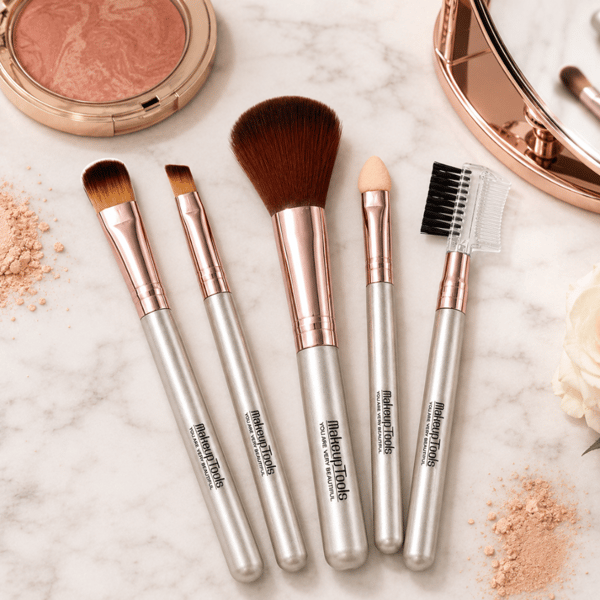 PROFESSIONELT SÆT MED KOSMETISKE MAKEUPPENSLER
