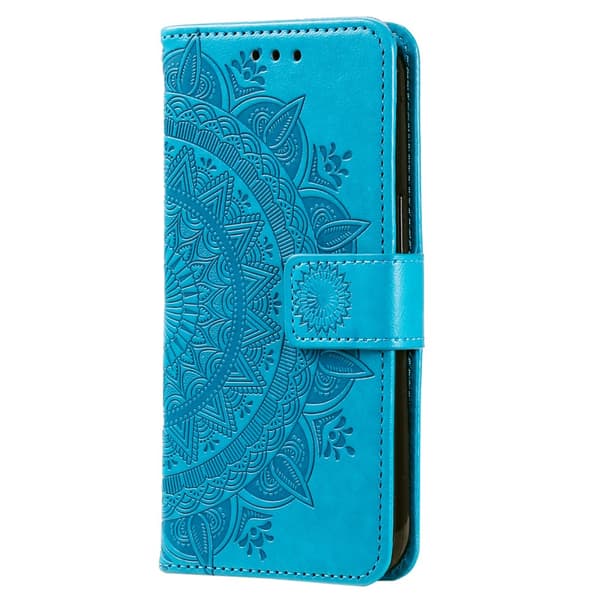 Flip-etui til Xiaomi Redmi Note 12 4G, Mandala, blå