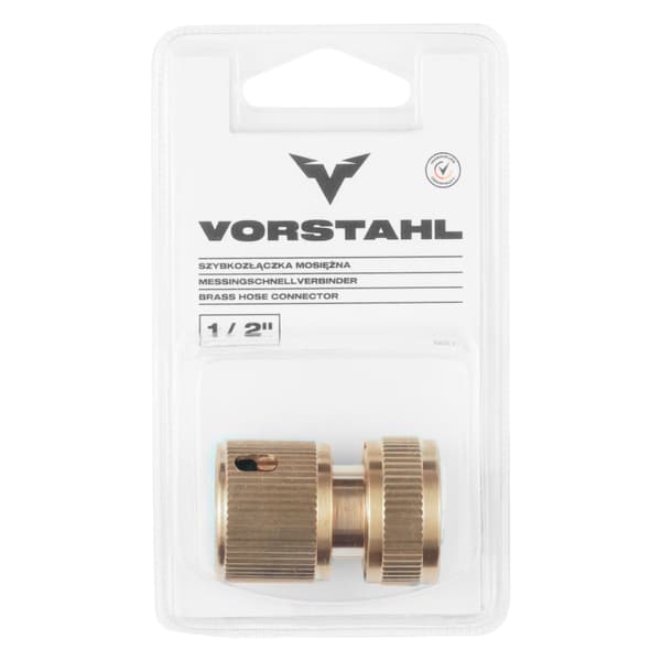 Snabbkoppling Trädgårdsslang Snabbkoppling Mässing 1/2” Vorstahl-koppling