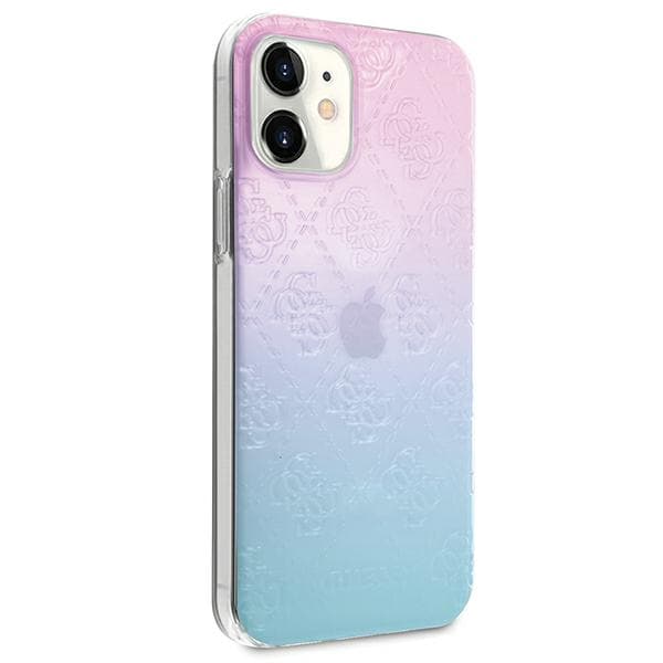 Guess 4G 3D Pattern Collection -suojakuori iPhone 12 minille, sininen ja pinkki