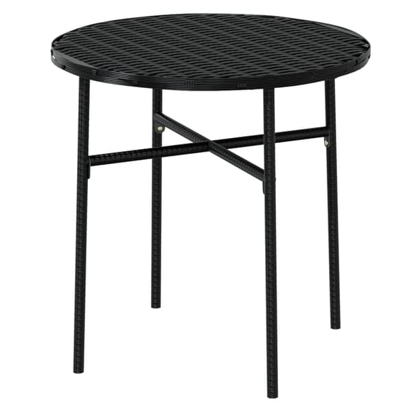 vidaXL havemøbelsæt i 3 dele i polyrattan, sort