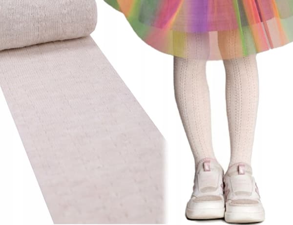 YO! BOMULDS STRØMPEKØDDER MØNSTER varm BEIGE 128/134 £027B