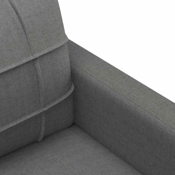 vidaXL 3-sitssoffa, mörkgrå, 180 cm, klädd i tyg
