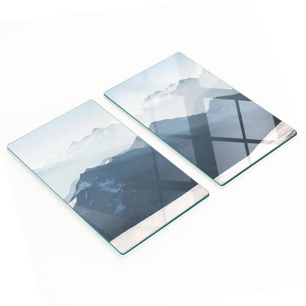 Dekorative glasplader til servering af snacks Mountain Peak 2x30x52 cm