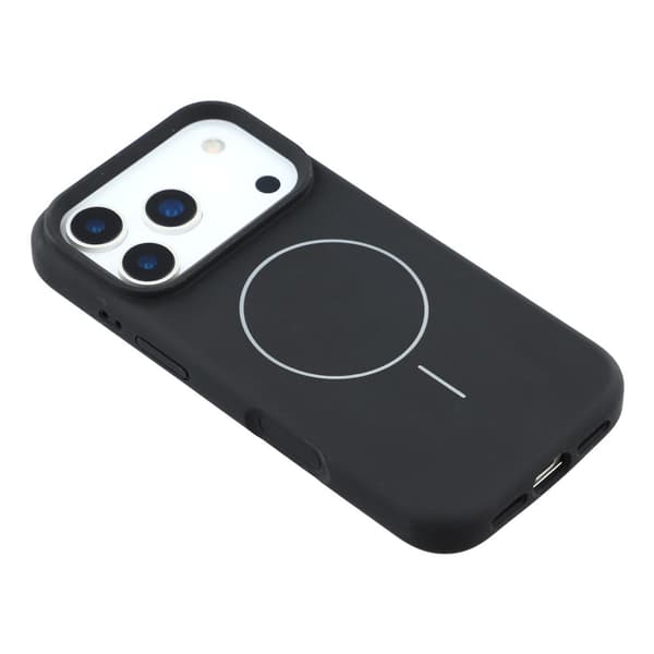 Silikone-etui til iPhone 17 Pro - MagSafe-kompatibel, stødsikker, sort