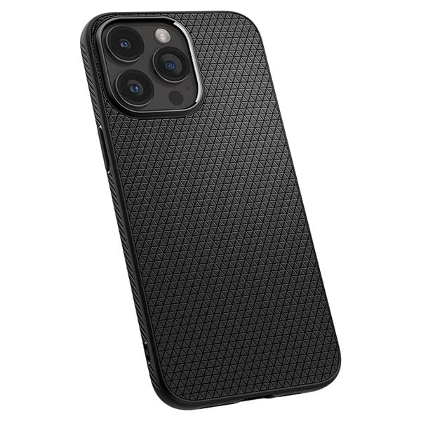 Spigen Liquid Air -kotelo iPhone 15 Pro Maxille, mattamusta