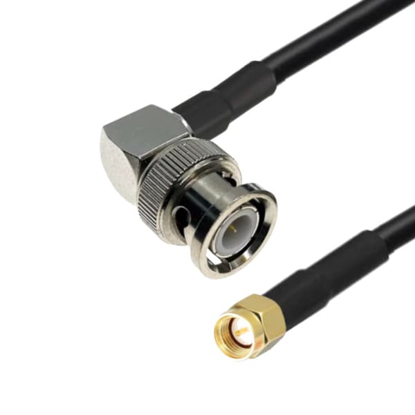 Antennekabel BNC-stik RA / SMA-stik RG58 4m