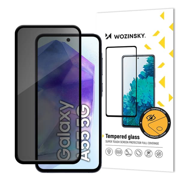 Härdat glas med sekretessskydd och antispionfilter för Samsung Galaxy A56/A36