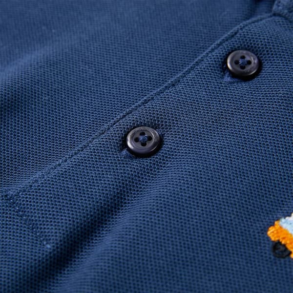 Børnepoloshirt, mørkeblå, 116