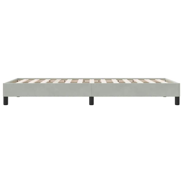 vidaXL Sängynrunko ilman patjaa, harmaa, 80x220 cm, sametti