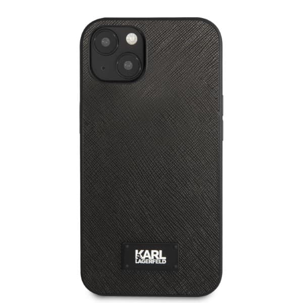 Karl Lagerfeld Saffiano Plaque-cover til iPhone 13 mini, sort