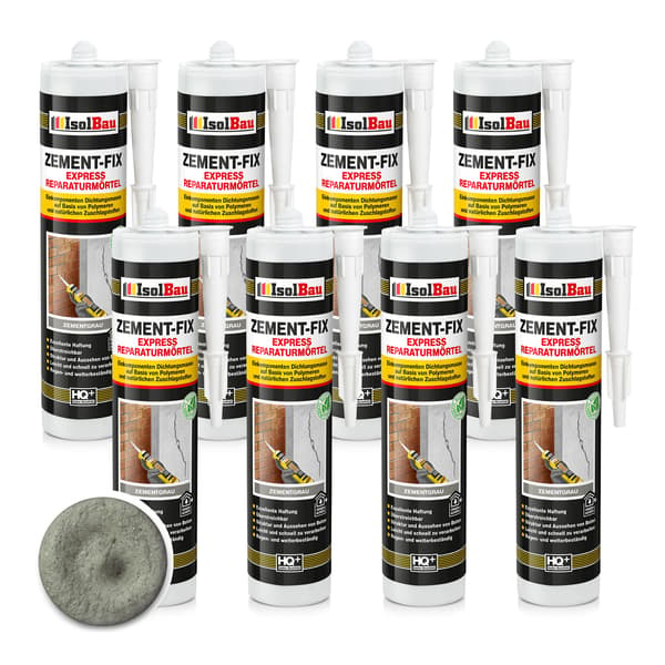 IsolBau Zement-Fix Cement Grå Reparations- og Forseglingsmørtel 8 x 300 ml