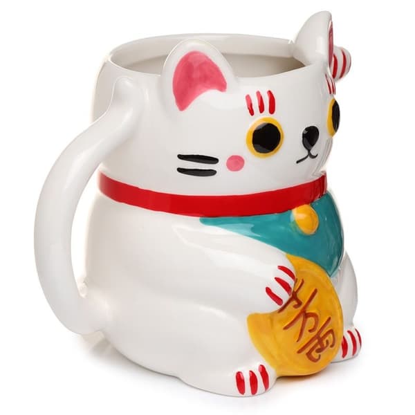 PKMUG381 Valkoinen Maneki Neko Muki