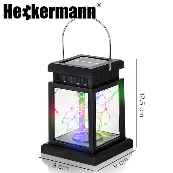 Heckermann JF60 Farverig LED Solcellelanterne