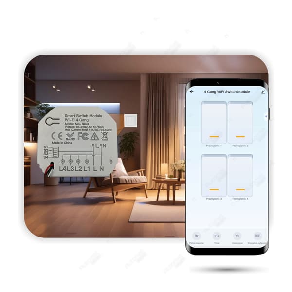 TUYA 4-kanals Wifi-belysningscontroller