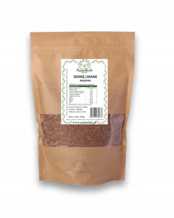 Brune hørfrø 1 kg Naturini