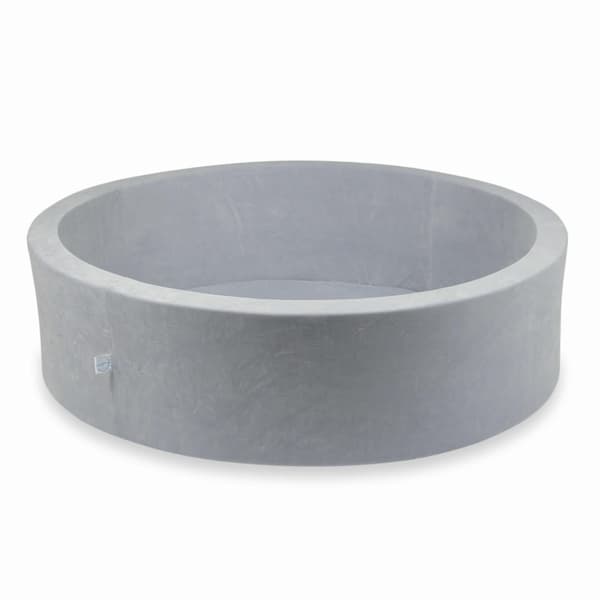 Tør pool 110x30cm fløjlsblød lysegrå uden bolde