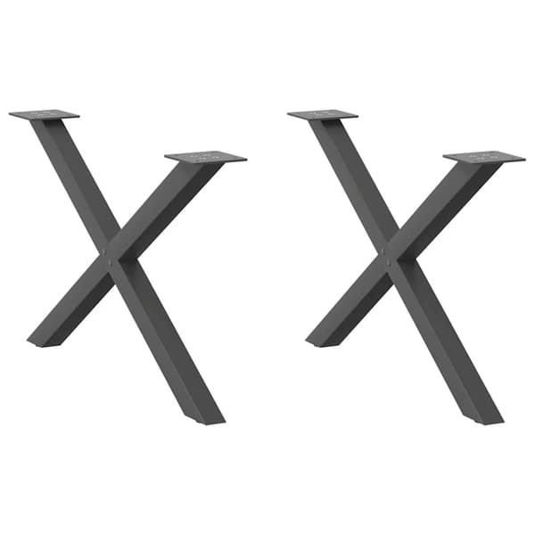 vidaXL X-formede sofabordsben 2 stk. antracit