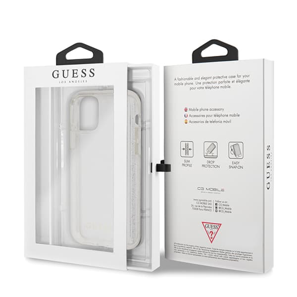 Guess Glitterskal till iPhone 11 Pro, Silver