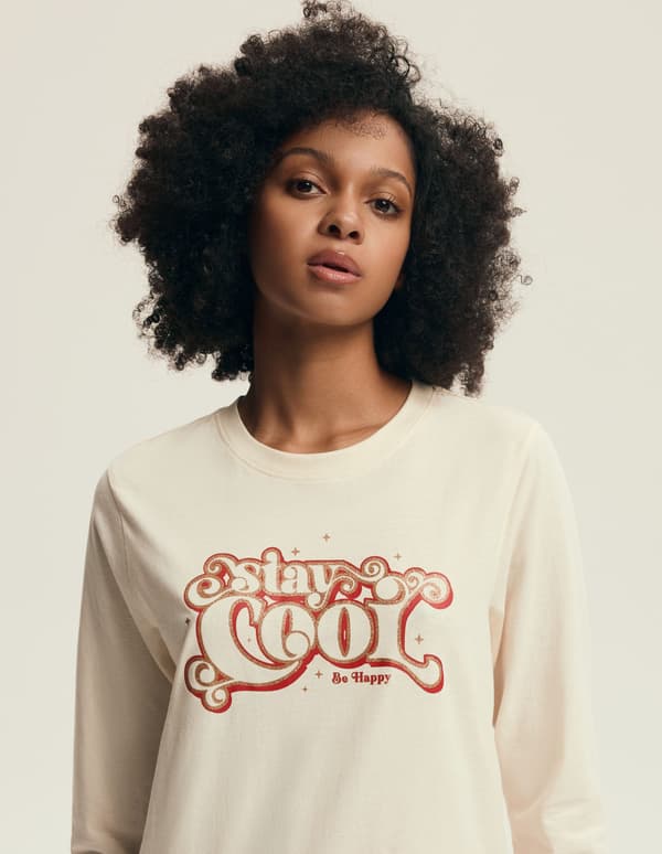 Dalisa Henderson Damepyjamas | Creme, Rød M