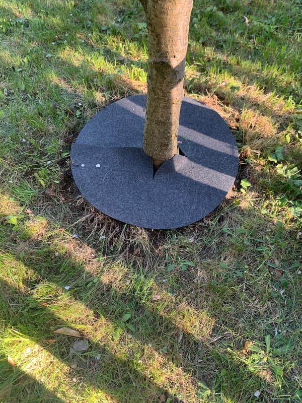 Filtskiva för skydd mot ogräs, kompostering, grafit, diameter 40 cm