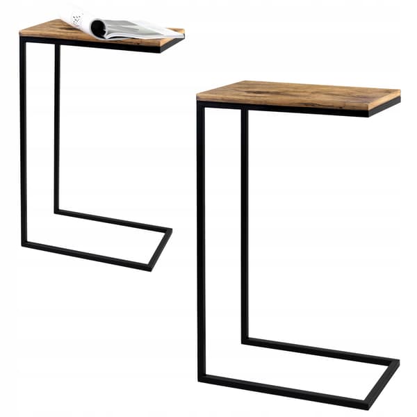 Laptopbord Side Kaffe Nat Loft Sort Træ Ovn