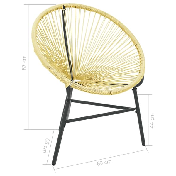 vidaXL Acapulco-puutarhatuoli, polyrottinki, beige