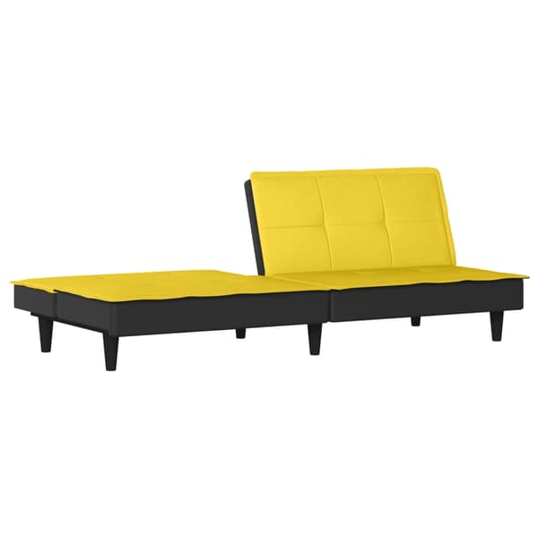 vidaXL Bäddsoffa ljusgul tygklädsel