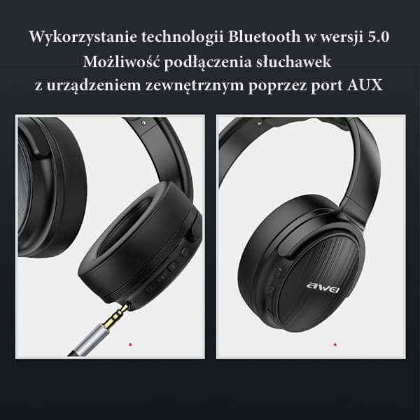 AWEI A780BL On-Ear Bluetooth-hörlurar svarta