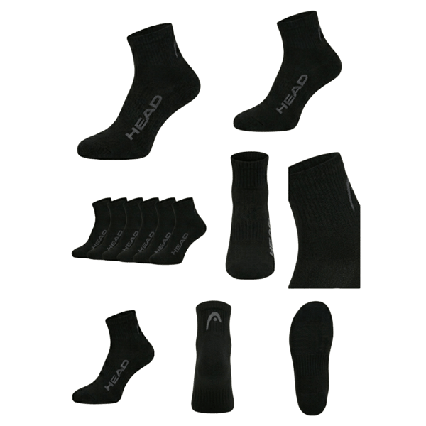 Head Multisport Active 6-pakkaus musta/harmaa 39-42