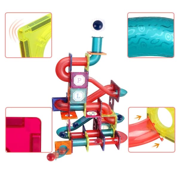 Magnetiska byggklossar 3D-lysande spår