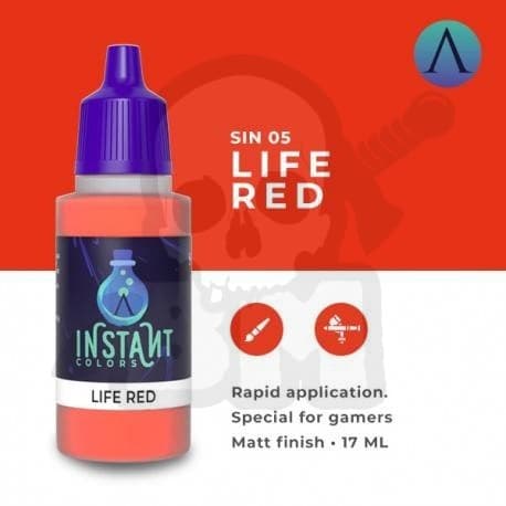 SIN-05-asteikon väri Instant Life Red